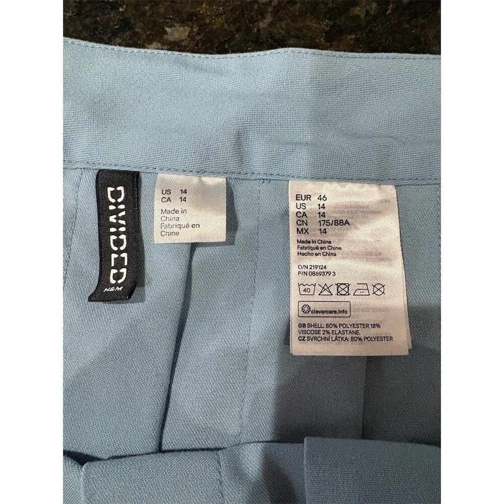 H&M Divided Skirt Womens Size 14 Light Blue Pleated Mini Schoolgirl Tennis - Picture 5 of 7